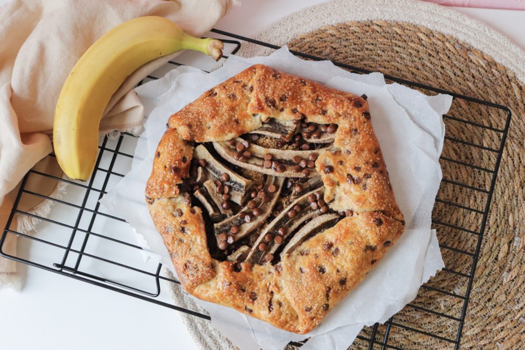 Tarte Rustique Banane Chocolat - Léa